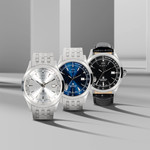 Montre MATY GM cadran bleu foncé bracelet acier - vue D3