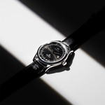 Montre MATY GM cadran noir bracelet cuir noir - vue D4