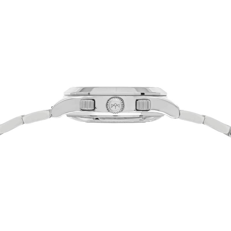 Montre MATY GM automatique chronographe cadran gris bracelet acier - vue 2