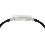 Montre MATY GM chronographe cadran blanc bracelet caoutchouc noir - vue 4