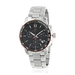 Montre MATY GM chronographe cadran noir bracelet acier - vue 1