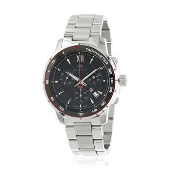 Montre MATY GM chronographe cadran noir bracelet acier