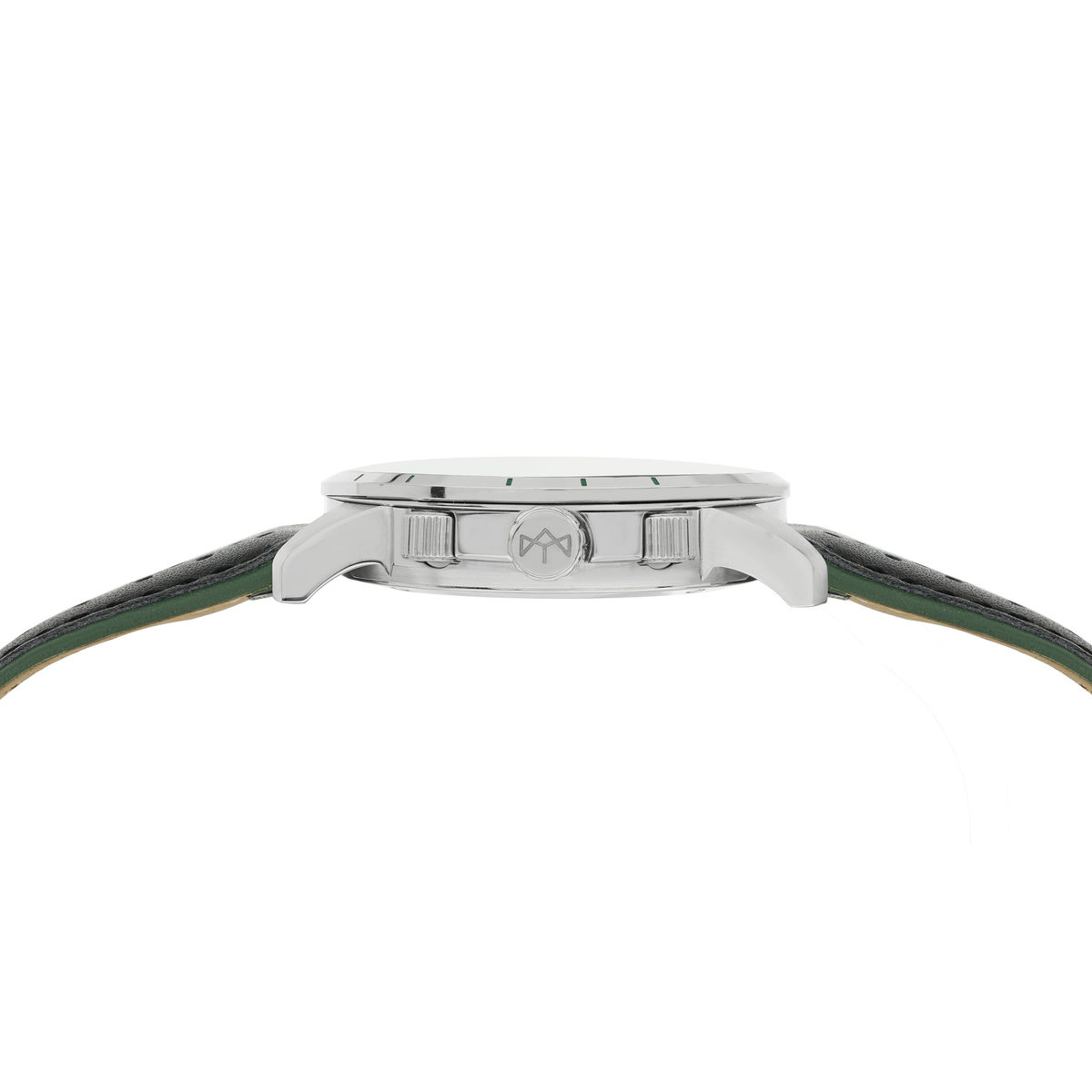 Montre MATY GM chronographe cadran vert bracelet cuir vert - vue 2