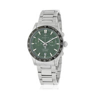 Montre MATY GM chronographe cadran vert bracelet acier