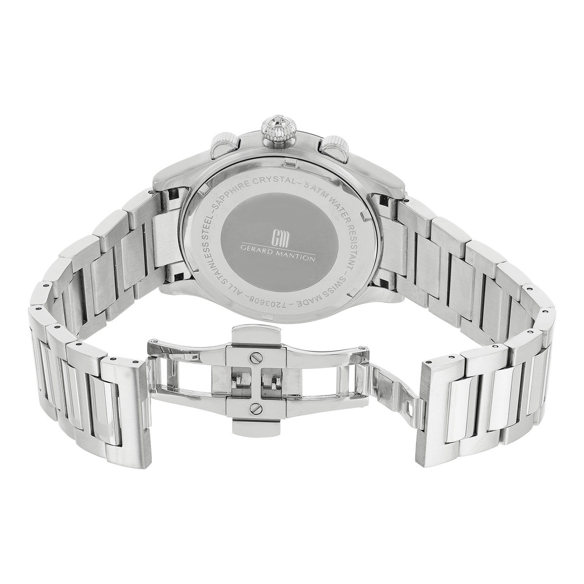 Montre MATY GM chronographe cadran vert bracelet acier - vue 4
