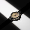 Montre MATY GM chronographe cadran taupe bracelet cuir noir - vue VD4