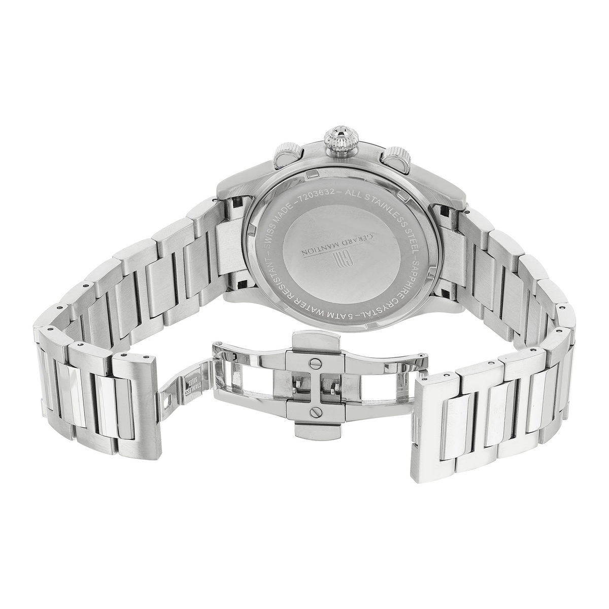 Montre MATY GM chronographe cadran bleu bracelet acier - vue 4