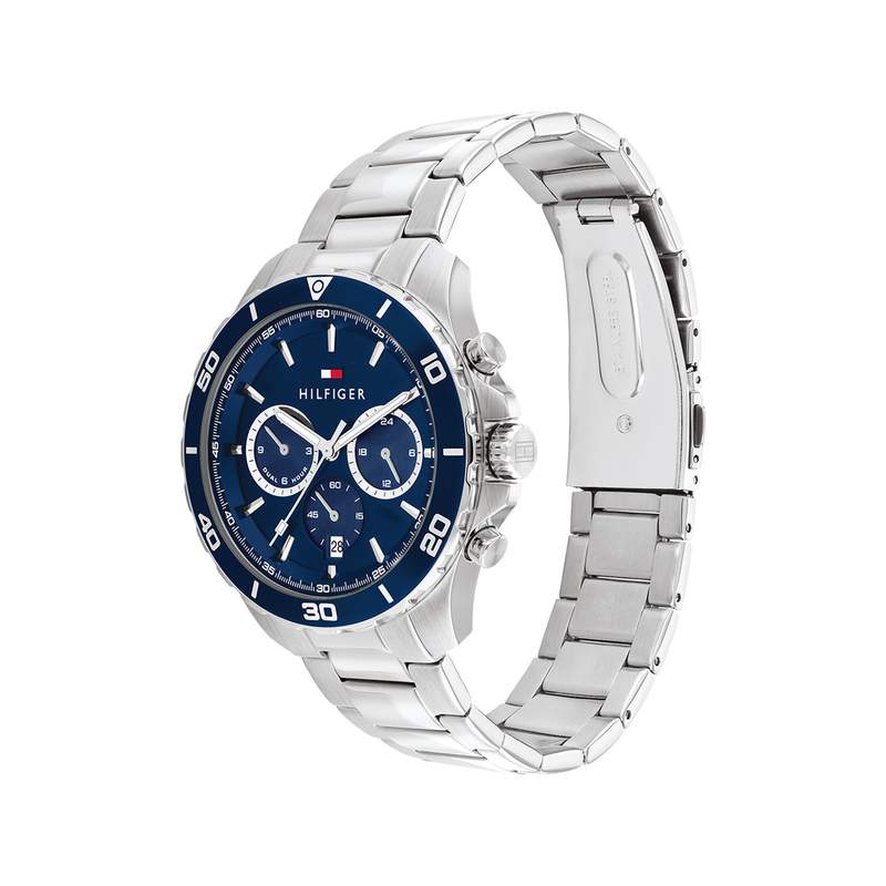 Montre TOMMY HILFIGER jordan homme bracelet acier inoxydable gris - vue 2
