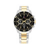 Montre TOMMY HILFIGER jordan homme bracelet acier inoxydable bicolore jaune - vue V1