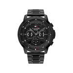 Montre TOMMY HILFIGER luca homme bracelet acier inoxydable noir - vue 1