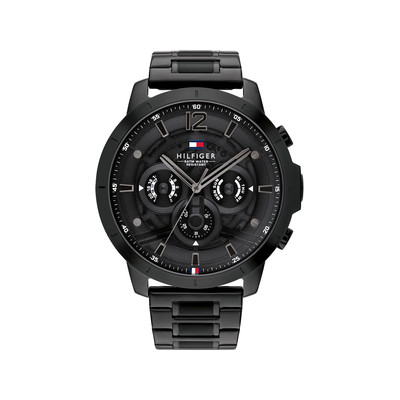 Montre TOMMY HILFIGER luca homme bracelet acier inoxydable noir - vue 1