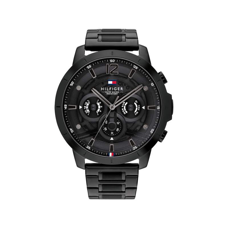 Montre TOMMY HILFIGER luca homme bracelet acier inoxydable noir - vue 1