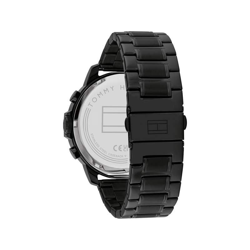 Montre TOMMY HILFIGER luca homme bracelet acier inoxydable noir - vue 3