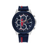 Montre TOMMY HILFIGER clark homme bracelet silicone bleu - vue V1