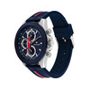 Montre TOMMY HILFIGER clark homme bracelet silicone bleu - vue V2