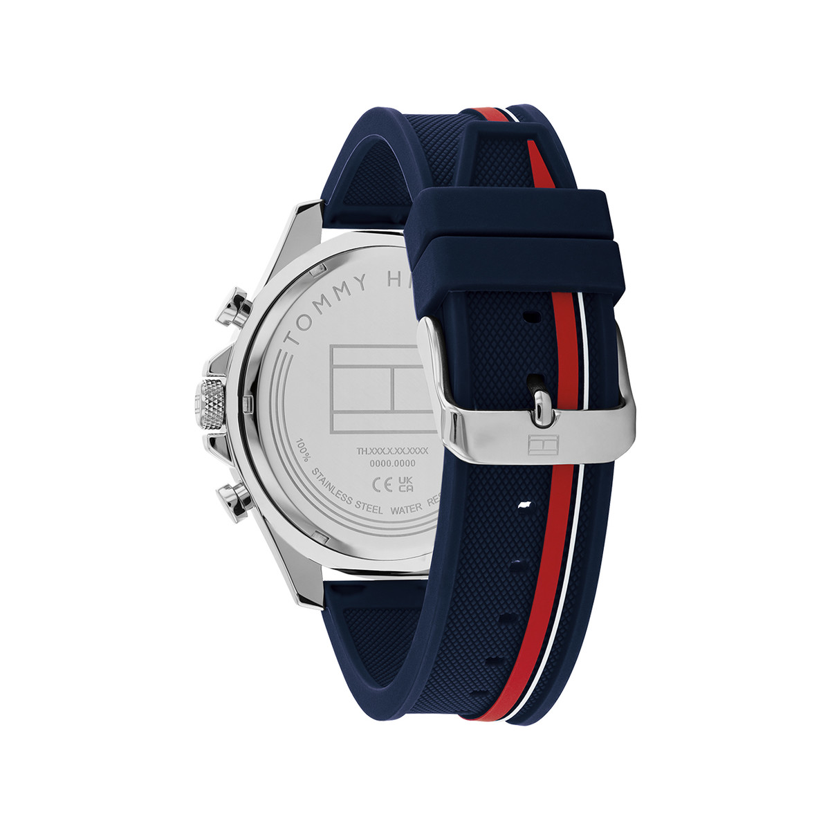 Montre TOMMY HILFIGER clark homme bracelet silicone bleu - vue 3