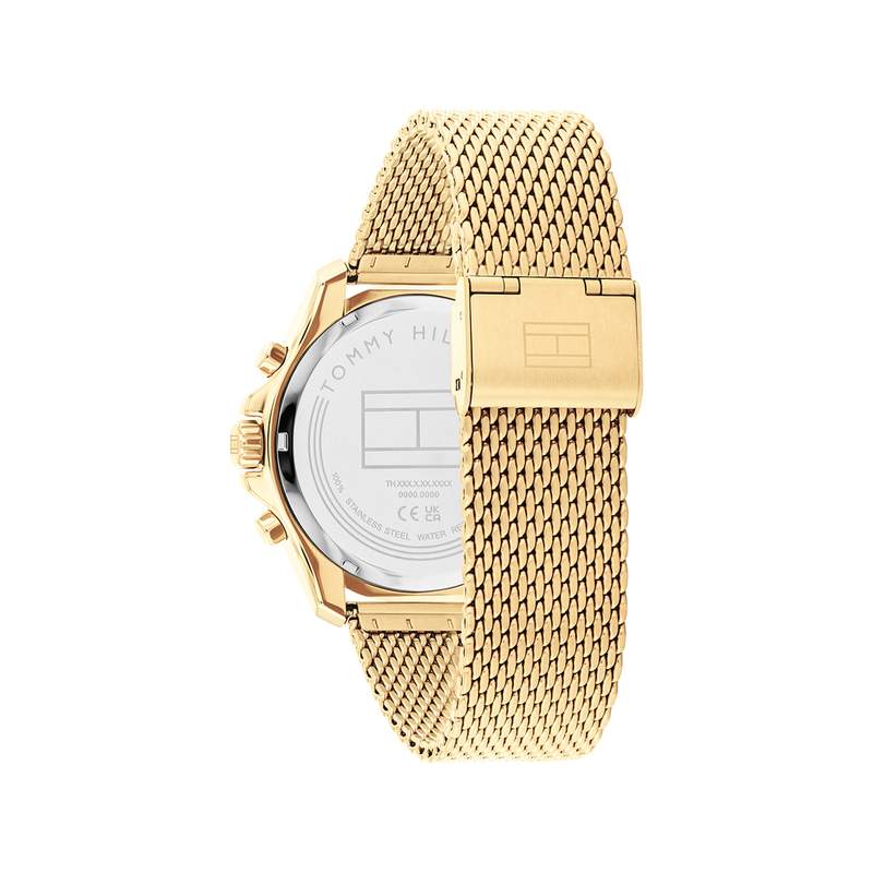 Montre TOMMY HILFIGER jordan homme bracelet acier inoxydable doré jaune - vue 3
