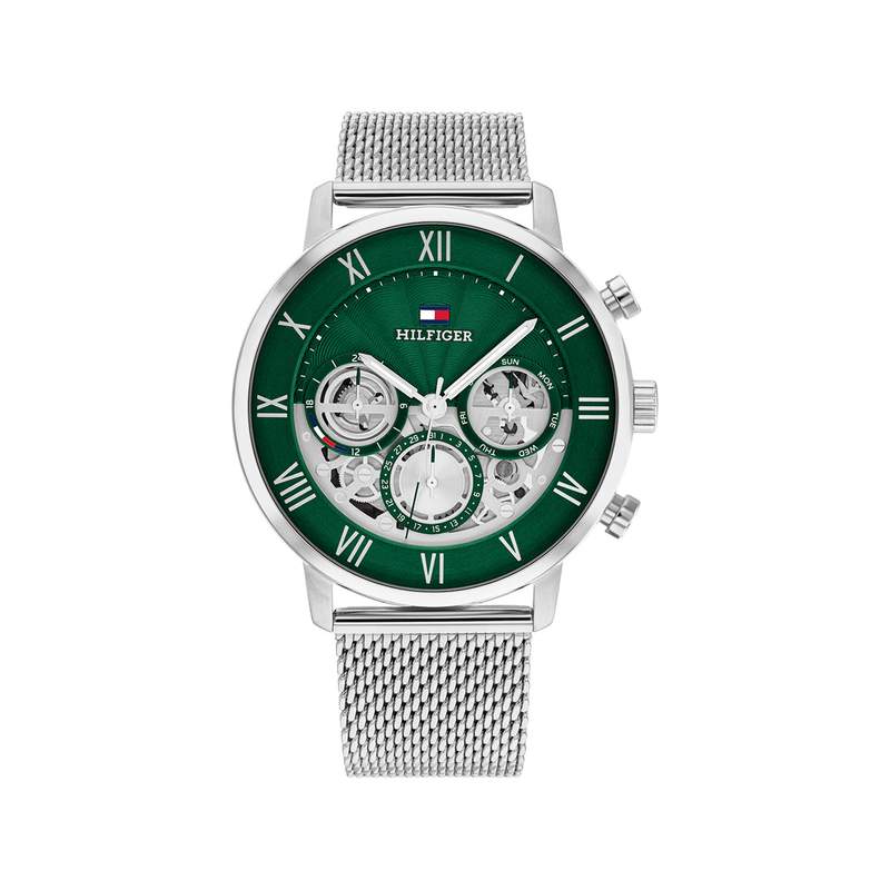 Montre TOMMY HILFIGER legend homme bracelet acier inoxydable argent - vue 1