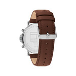 Montre TOMMY HILFIGER tyson homme bracelet cuir marron - vue 3