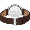 Montre LACOSTE everett homme bracelet cuir marron - vue V3