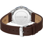 Montre LACOSTE everett homme bracelet cuir marron - vue 3