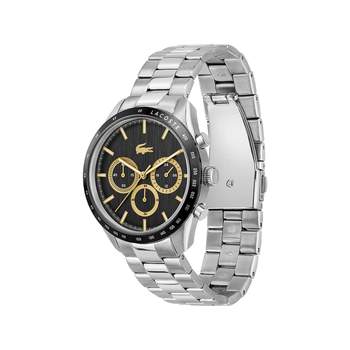 LACOSTE boston herenhorloge grijs stalen armband
