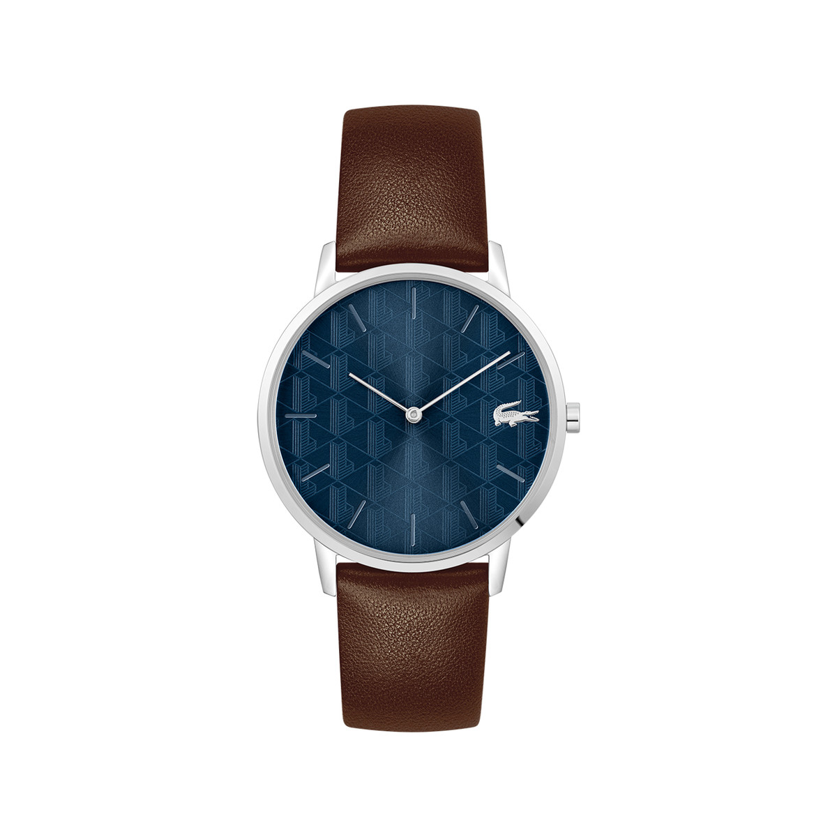 Montre LACOSTE crocorigin homme bracelet cuir marron