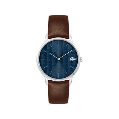 Montre LACOSTE crocorigin homme bracelet cuir marron - vue 1