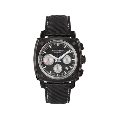 Montre HUMBERT-DROZ hd7 homme chronographe, bracelet cuir noir