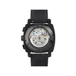 Montre HUMBERT-DROZ hd7 homme chronographe, bracelet cuir noir - vue 2