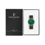 Montre PIERRE LANNIER essential homme bracelet cuir brun - vue D1