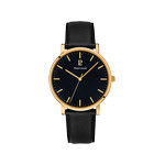 Montre PIERRE LANNIER essential homme bracelet cuir noir - vue 1