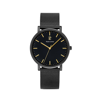Montre PIERRE LANNIER essential homme bracelet acier noir - vue 1
