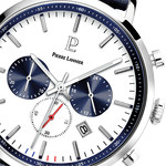 Montre PIERRE LANNIER baron homme bracelet cuir bleu - vue D2