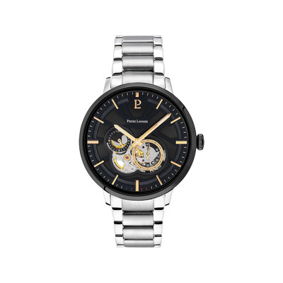 Montre PIERRE LANNIER trio homme automatique, bracelet acier - vue 1