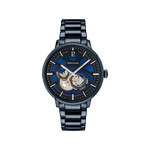 Montre PIERRE LANNIER trio homme automatique, bracelet acier bleu - vue 1