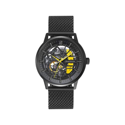 Montre PIERRE LANNIER paddock homme automatique, bracelet acier noir