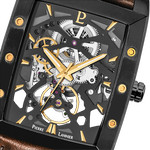 Montre PIERRE LANNIER hector homme automatique, bracelet cuir brun - vue D2