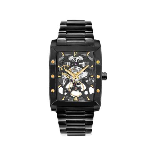 Montre PIERRE LANNIER hector homme automatique, bracelet acier noir