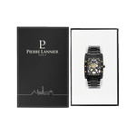 Montre PIERRE LANNIER hector homme automatique, bracelet acier noir - vue D1