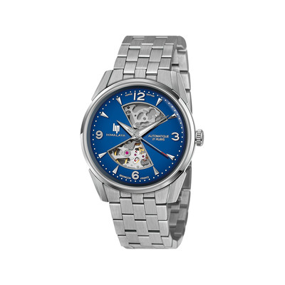 Montre LIP Himalaya Sablier homme automatique cadran bleu bracelet acier boitier acier inoxydable 40mm - vue 1