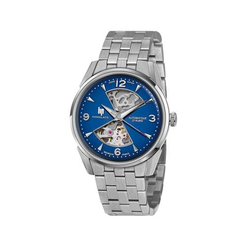 Montre LIP Himalaya Sablier homme automatique cadran bleu bracelet acier boitier acier inoxydable 40mm