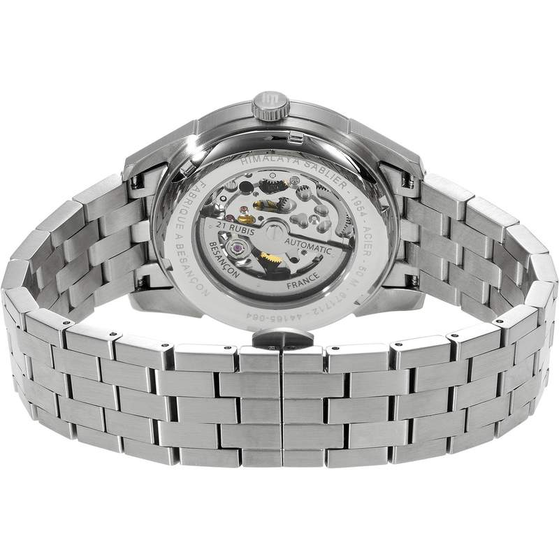 Montre LIP Himalaya Sablier homme automatique cadran bleu bracelet acier boitier acier inoxydable 40mm - vue 3