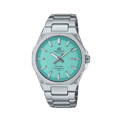 Montre EDIFICE homme analogique, bracelet acier gris argent. - vue 1