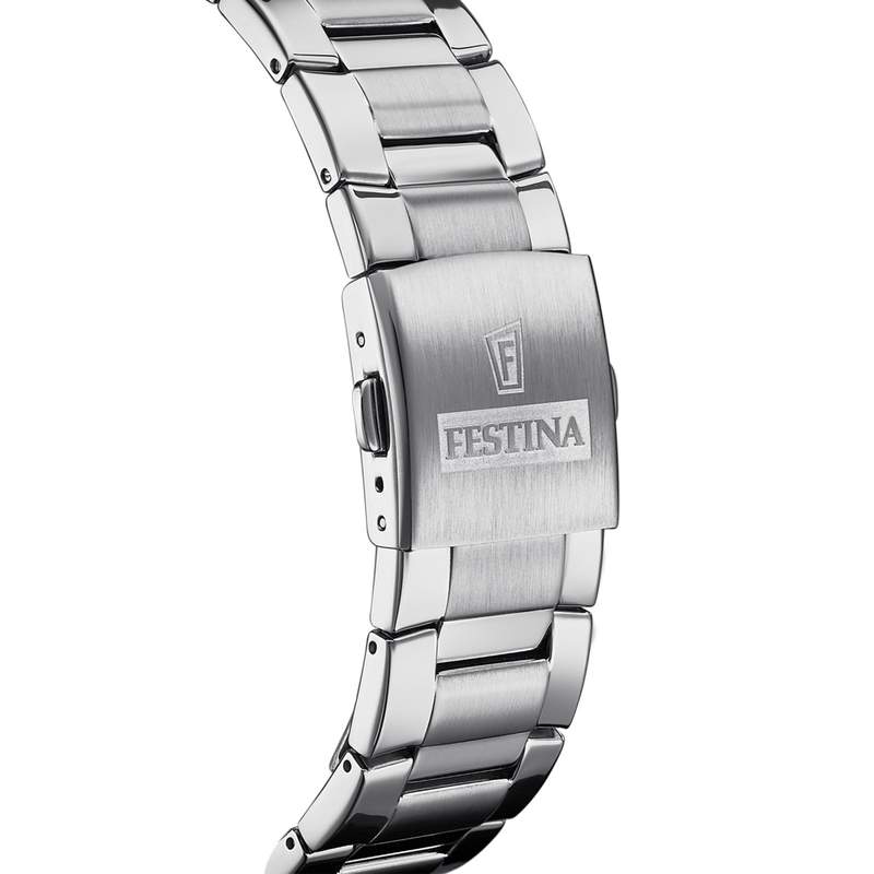 Montre FESTINA timeless chronograph homme chronographe, bracelet acier - vue D1