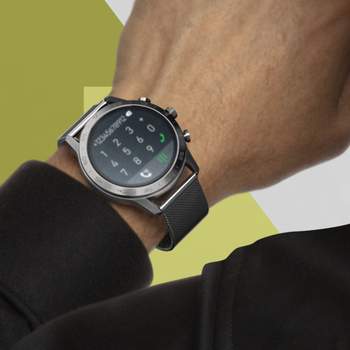 LOTUS smartwatch for men, black steel bracelet
