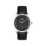 Montre BOSS business homme bracelet cuir noir - vue 1