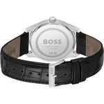 Montre BOSS business homme bracelet cuir noir - vue 3