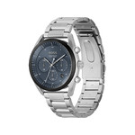 Montre BOSS sport lux homme chronographe, bracelet acier argent - vue 2