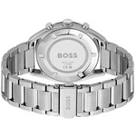 Montre BOSS sport lux homme chronographe, bracelet acier argent - vue 3